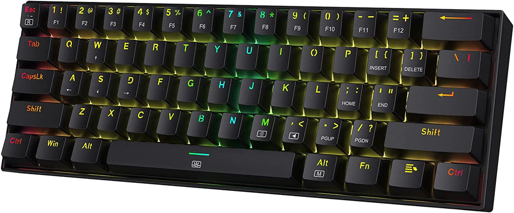K630 Dragonborn 60% Wired RGB Gaming Keyboard, 61 Keys Compact Mechanical Keyboard with Linear Red Switch, Pro Driver Support, Black